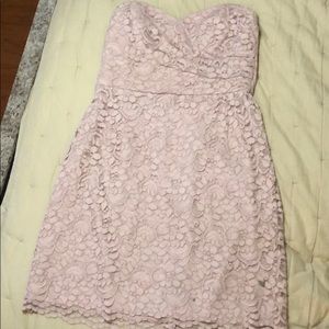 Dusty pink lace sweetheart dress